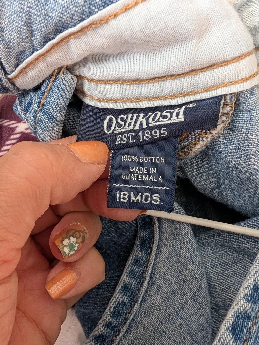 OshKosh B'gosh Denim Kids One-Piece Overalls Snap Crotch